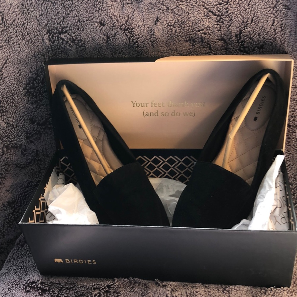 Birdies Women's Black Velvet Loafers